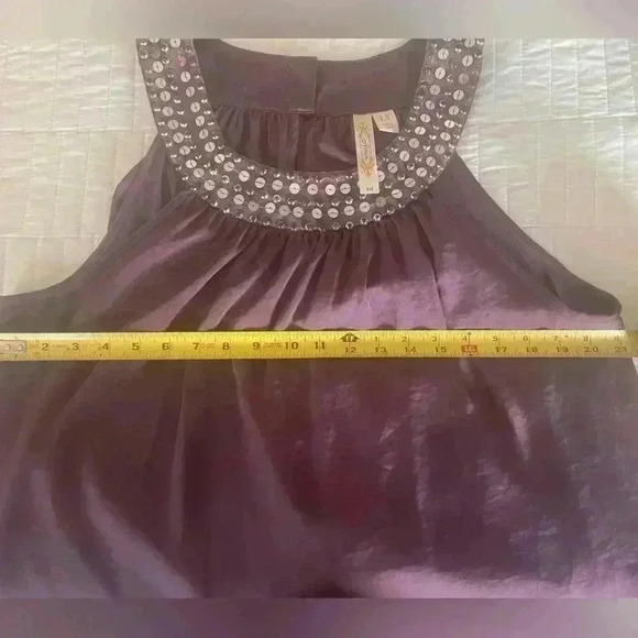 Adiva purple embellished top size 1X, Beautiful Detail, party - Picture 7 of 8